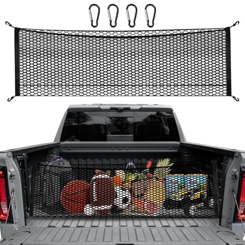 Truck Bed Cargo Net 50&Prime;x18&Prime; for Pickup – Durable Storage Organizer