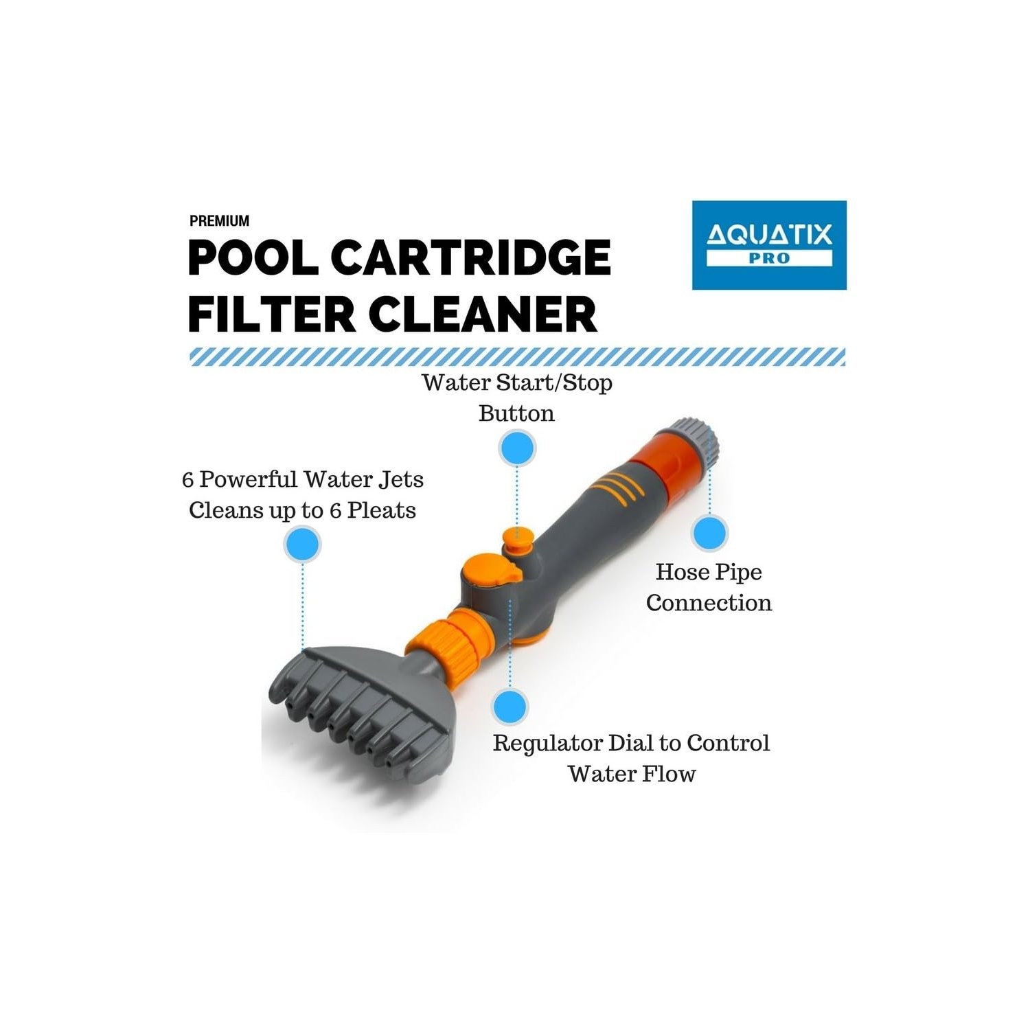 Effortless Pool & Spa Filter Cleaner for Fast Dirt Removal & Maintenance