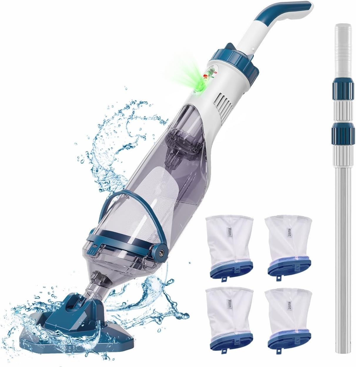 Rechargeable Cordless Pool Vacuum for Effortless Above & Inground Cleaning