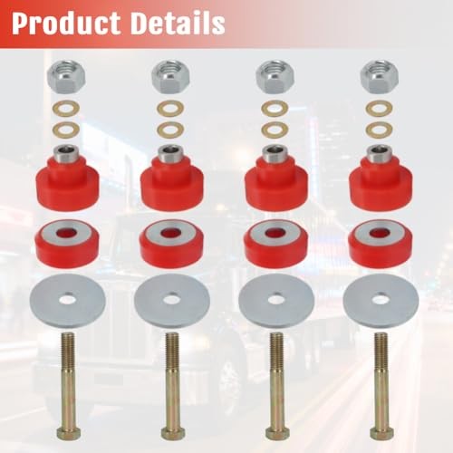 Motor Mount Poly Bushing Replacement Kit for Peterbilt 379 387 Replace for