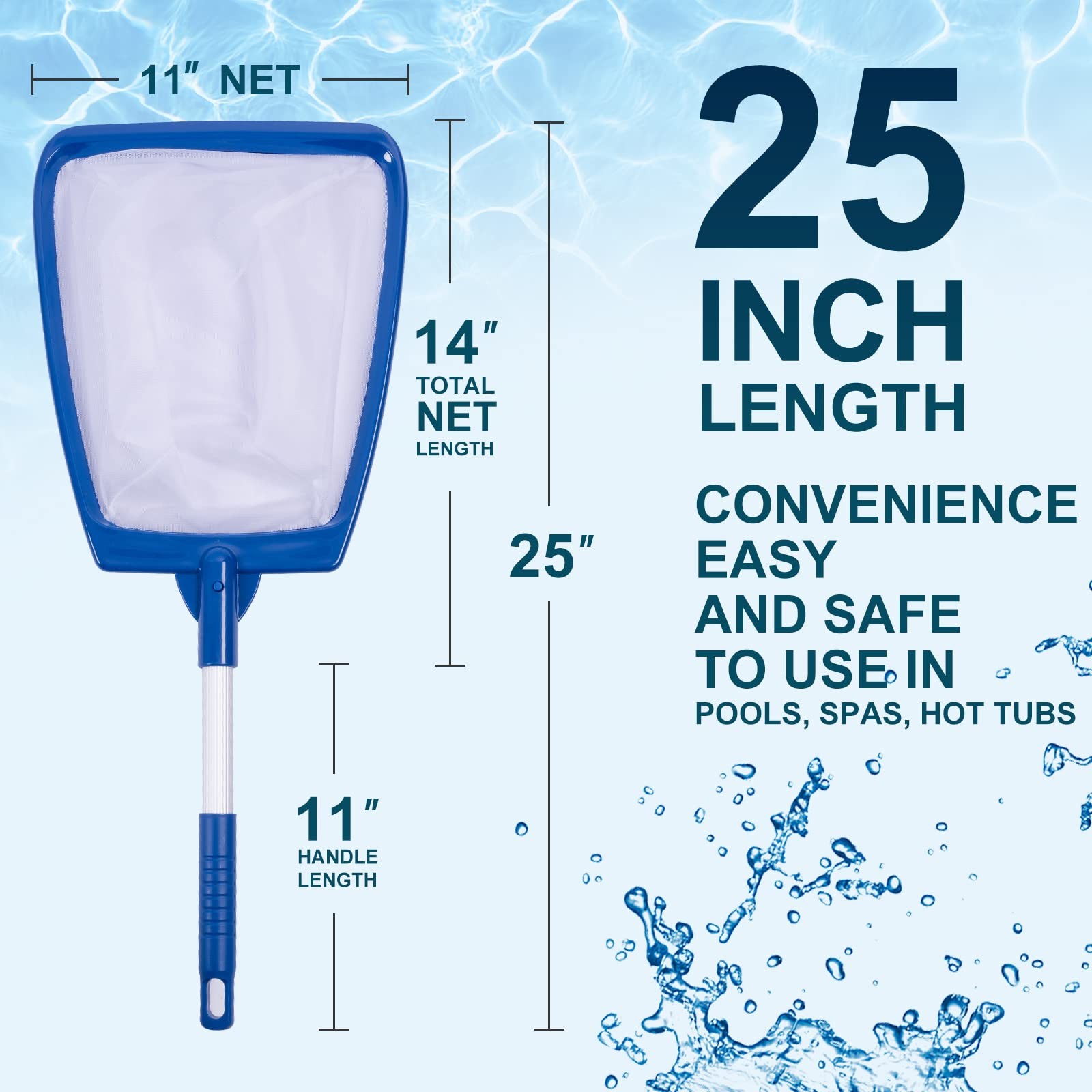 Hot Tub Skimmer Net Handheld, Professional Pool, Spa, Pound Skimmer Net with …