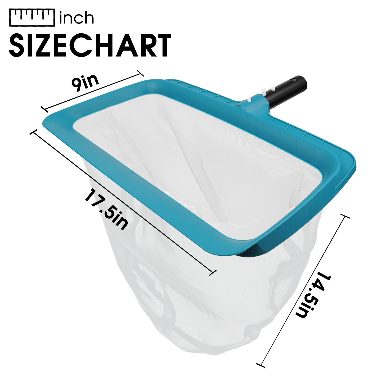 Professional Pool Skimmer Net Skimming Leaf Rake Deep Nylon Net Bag