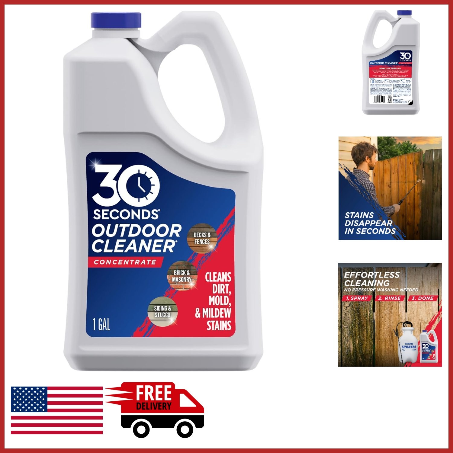 Outdoor Cleaner Concentrate 1 Gallon for Mold Mildew Dirt Stain Removal