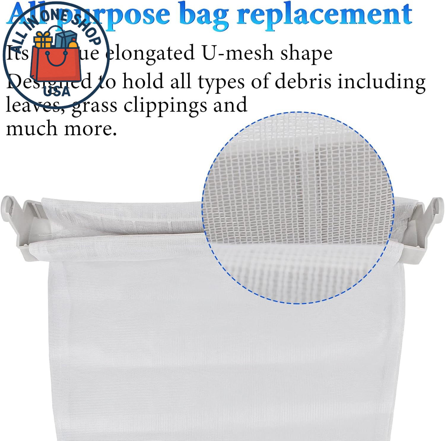 All-Purpose Pool Cleaner Bag 6-206-00 for Zodiac Polaris 165, 65 – 2 Pack