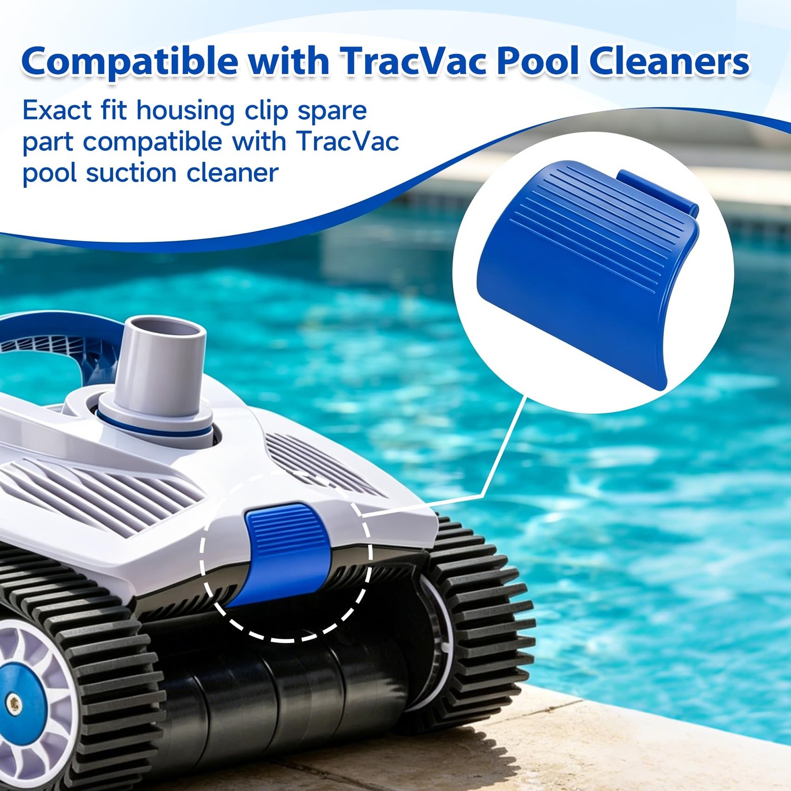 HSXTV102 Latch Kit, with TracVac Suction Pool Cleaner Housing Clip, Top Cover…