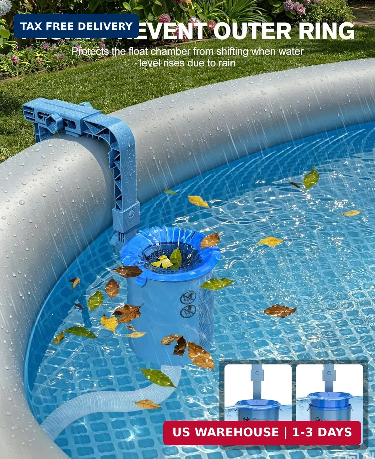 KIrSwp 2026 Above Ground Pool Skimmer with 3 Skimmer Socks | Wall Mount Surface