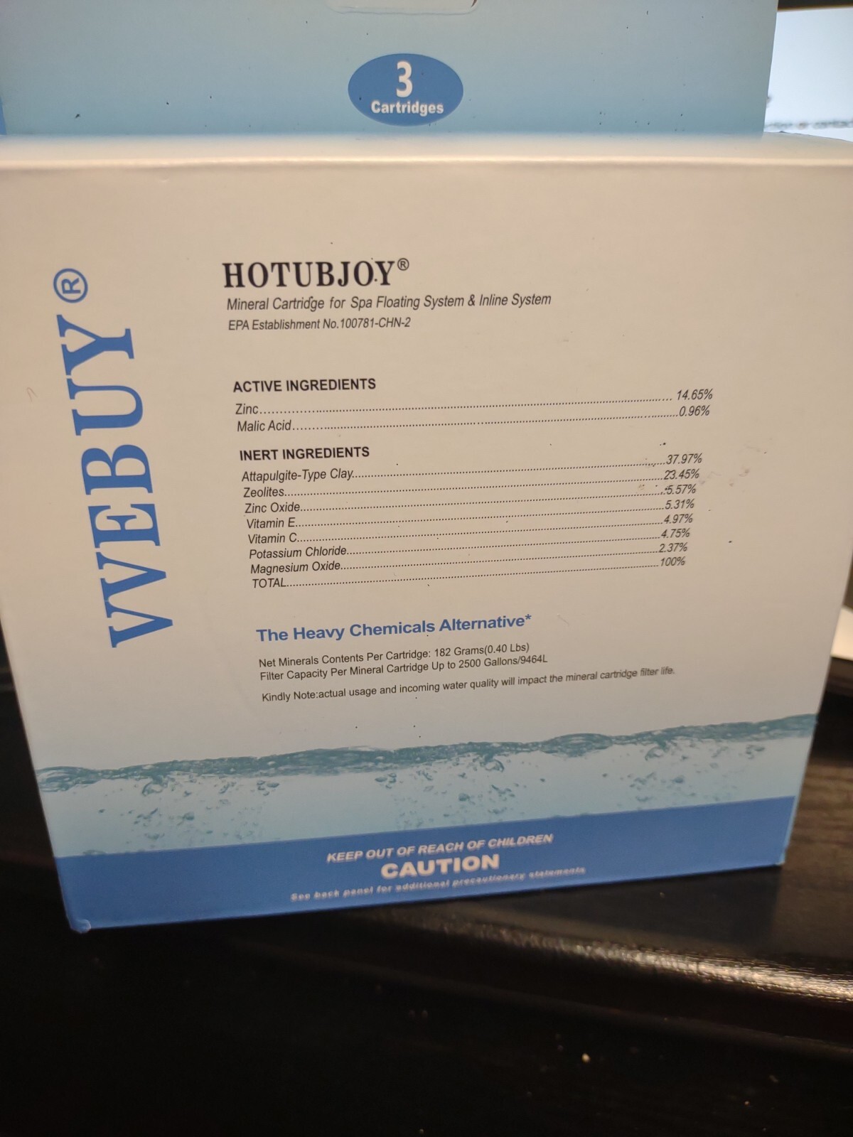 3 HOTUBJOY Hot Tub Filters Spa Mineral Cartridge Sticks VVEBUY New in Box