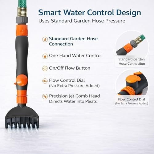 Pool Filter Cartridge Cleaner Wand Hose Attachment 7 Jet Spa Hot Tub Clean Brush