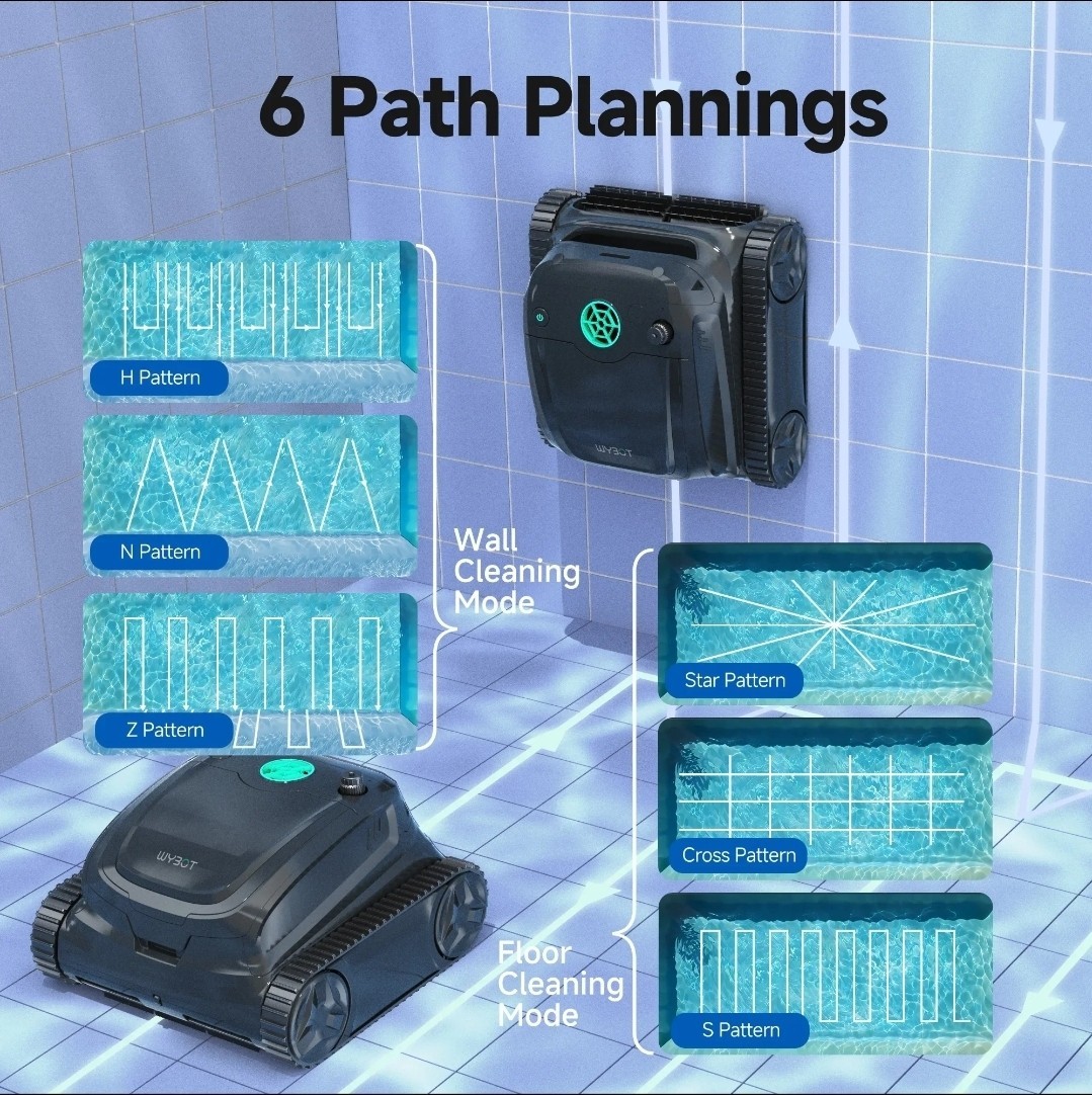 WYBOT S2 Cordless Robotic Pool Cleaner – Model WY210C – Automatic Vacuum