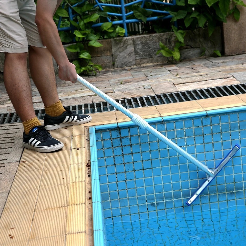 Professional Heavy Duty 18&Prime; Swimming Pool Floor Wall Cleaning Brush Head Tool