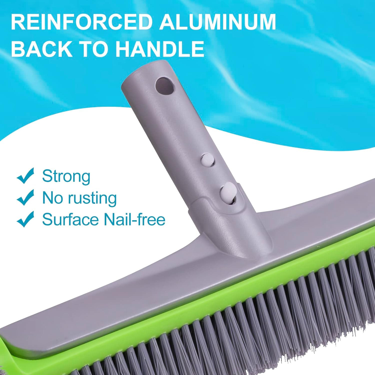 Sepetrel Pool Brush Head for Cleaning Walls,Heavy Duty Inground/Above Ground Swi
