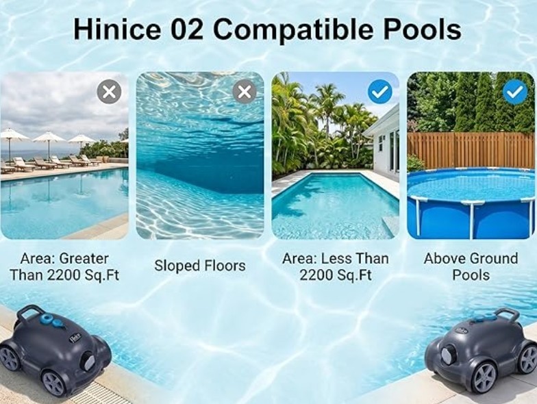 Robotic Pool Cleaner🌞 Automatic Pool Vac☀️ Cordless Pool Vacuum🌴 BIG 40w Motor