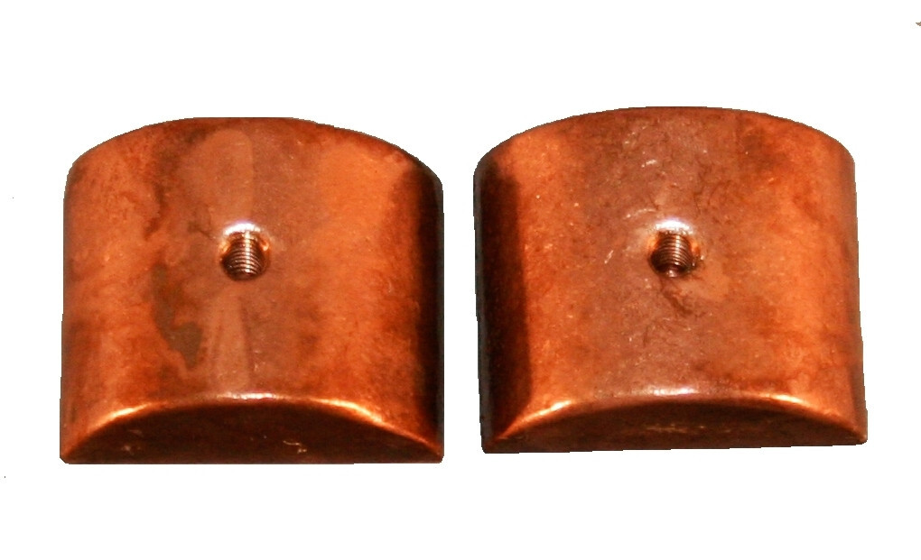 E401 Copper/Silver Replacement Electrode Bars, Half-round Type, Pair, 1.5&Prime; Long