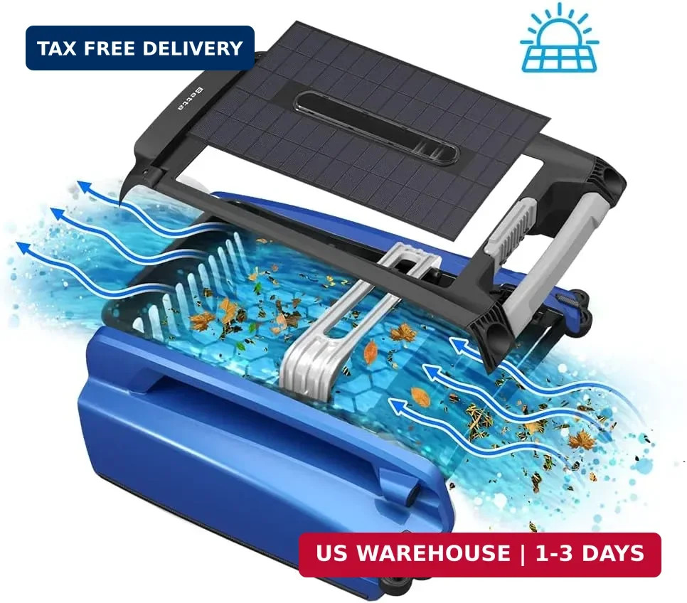 Betta SE Solar Powered Automatic Robotic Pool Surface Skimmer Cleaner with 24/7