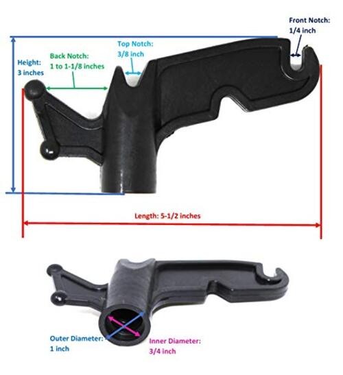 JSP Manufacturing Multi-Purpose Plastic Utility Hook Screw On Pole 2 Black