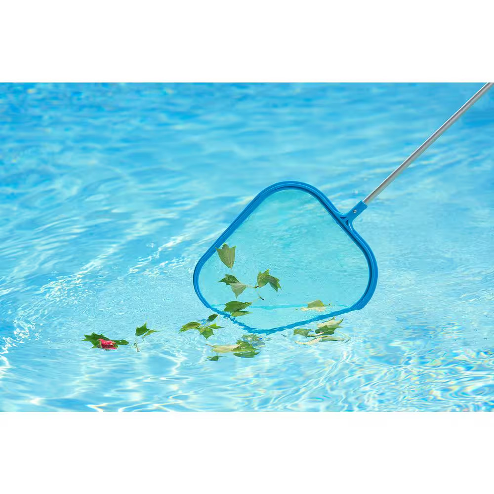 Swimming Pool and Spa Leaf Skimmer with 4 Ft. 2-Piece Pole