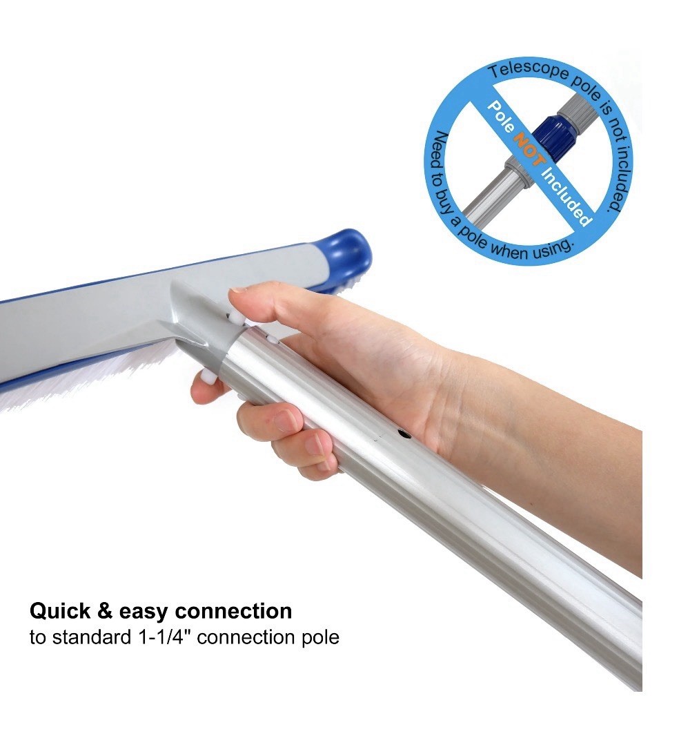 MAINSTAYS 20” Deluxe Pool Wall & Floor Brush Head (Pole Sold Separately)