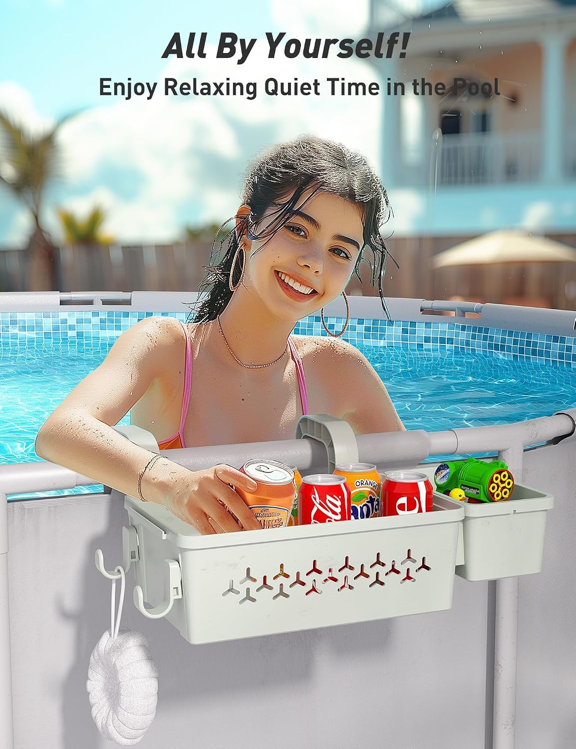 [PATENTED] 2026 Upgrade 2 Sets Poolside Storage Basket Original Above Ground