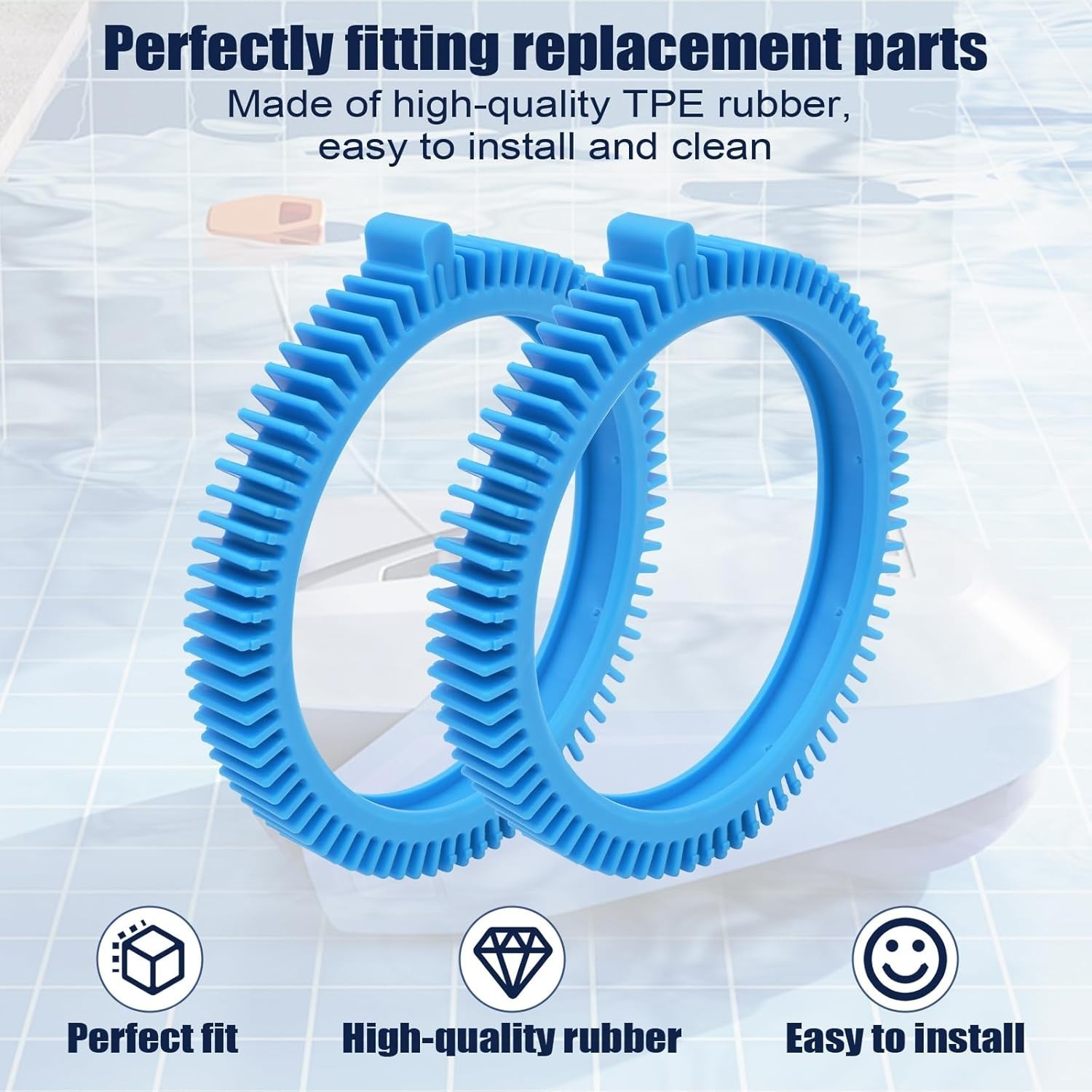 896584000-143 for Select Pool Cleaners Front Tire For Poolvergnuegen and Hayward