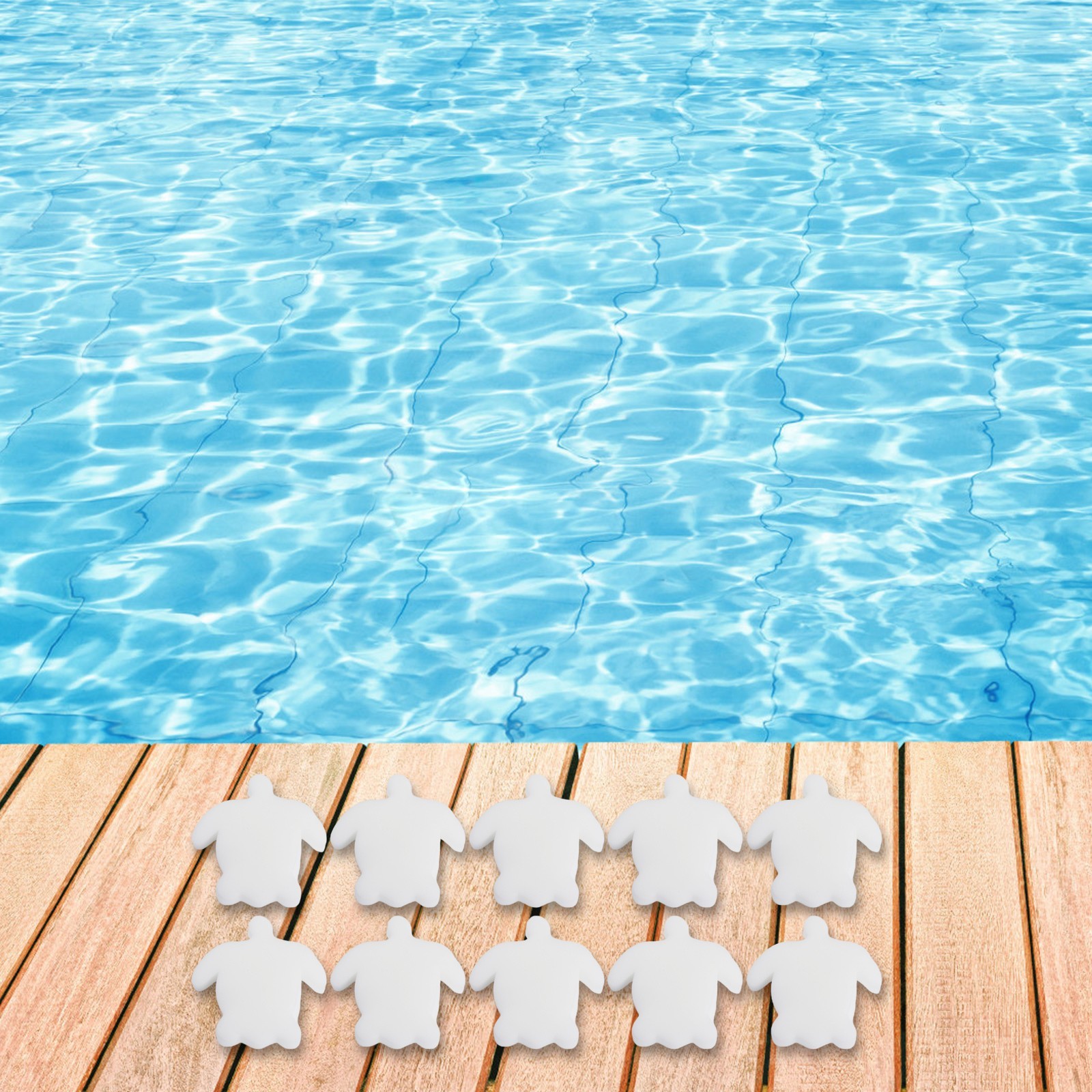 Turtle Shaped Cleaning Sponge Set of 10 for Pools and Inflatable Hot Tubs