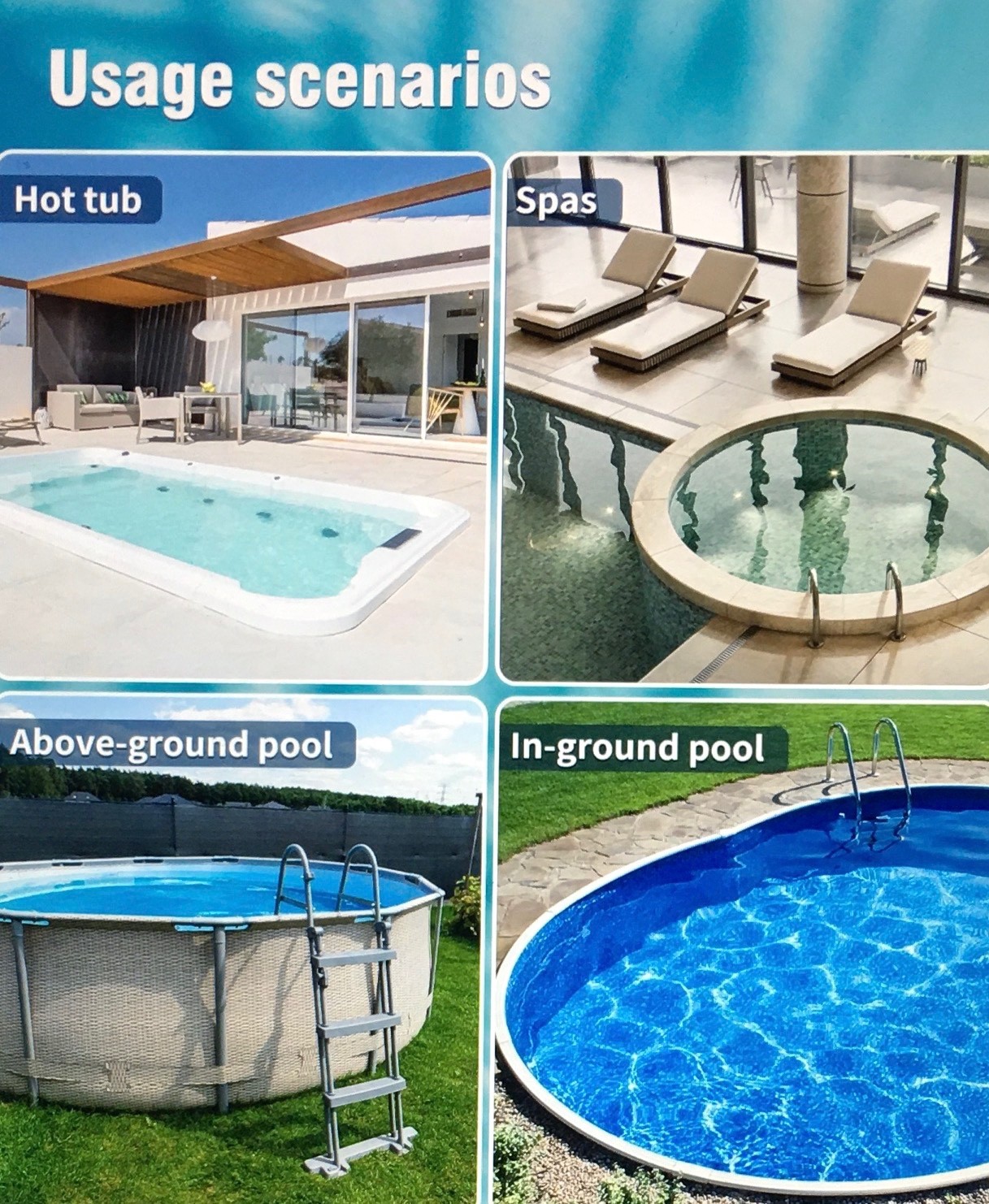 LITTLE SHARK Pool Vacuum For Above Ground Pool, Hot Tub Vacuum 60W Motor, Sealed