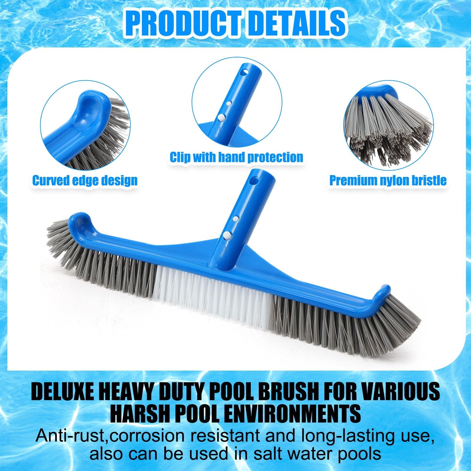 Innconee 3 Pcs Pool Cleaning Kit Swimming Pool Vacuum Head Hoses 1-1/2&Prime; x 30f…