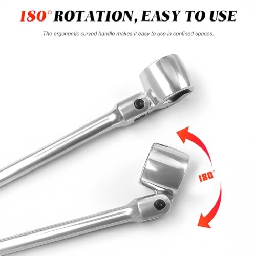 Flexible Car Head Oxygen Sensor Remover, 7/8&Prime; 22mm Vehicle O2 Sensor Handle