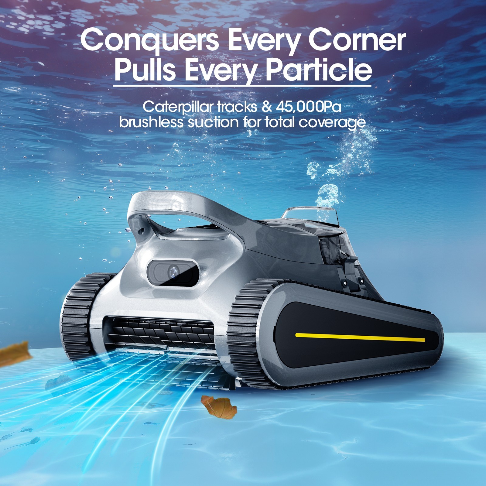Seauto Smart Navigation Pool Cleaner Wall-Waterline Cleaning Vacuum APP Control