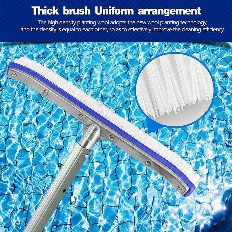 US (3 Styles) Aluminium Swimming Pool Cleaning Brush Head Heavy Duty Wall Floor