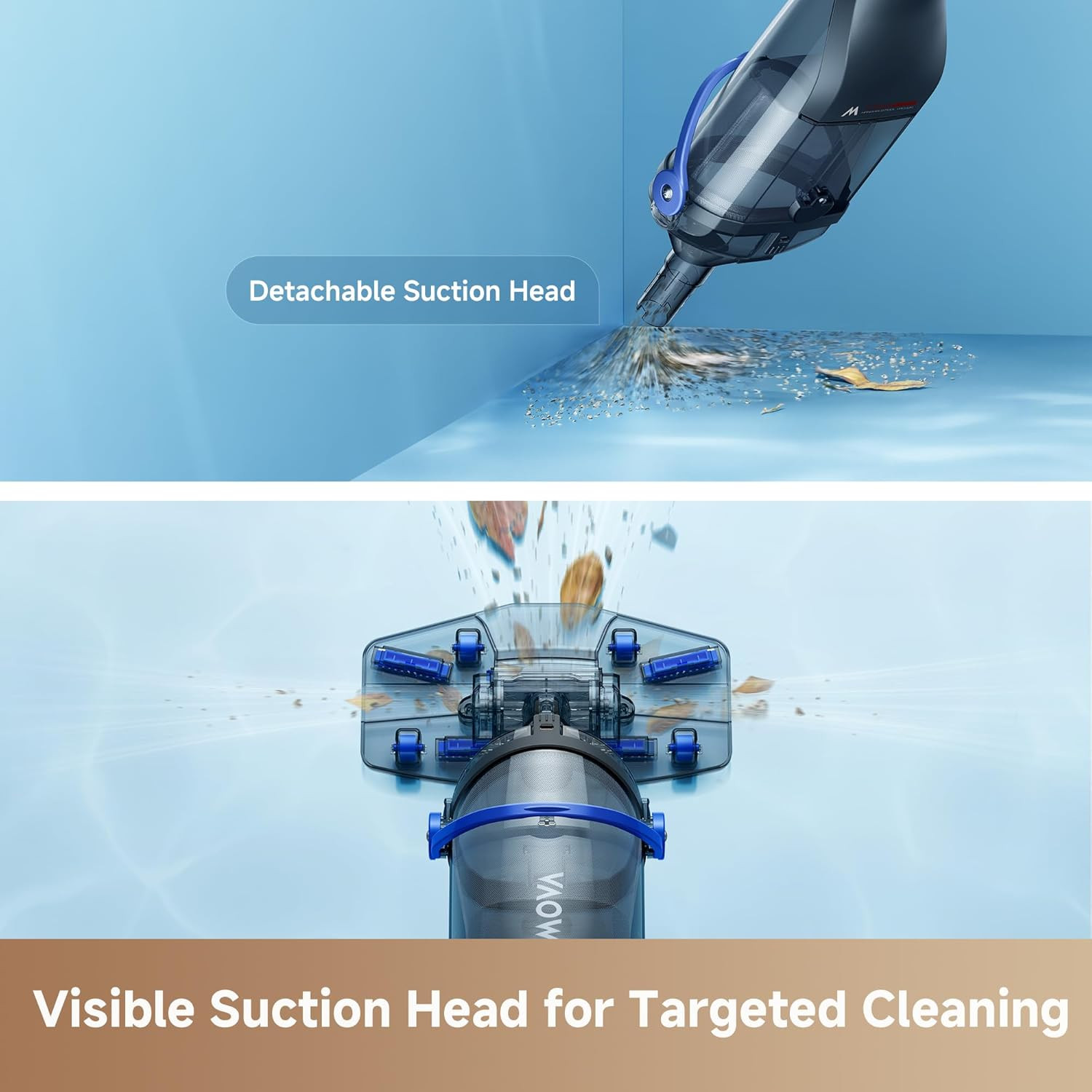 Handler V10 Cordless Pool Vacuum, 18.5 GPM Suction, Transparent Suction Head & 5