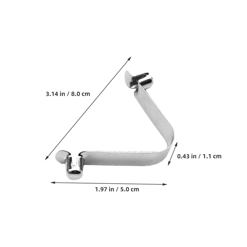 5pcs Pool Brush V-Shaped Clip, Stainless Steel Pool Pole Clips, 8mm Double-Pin