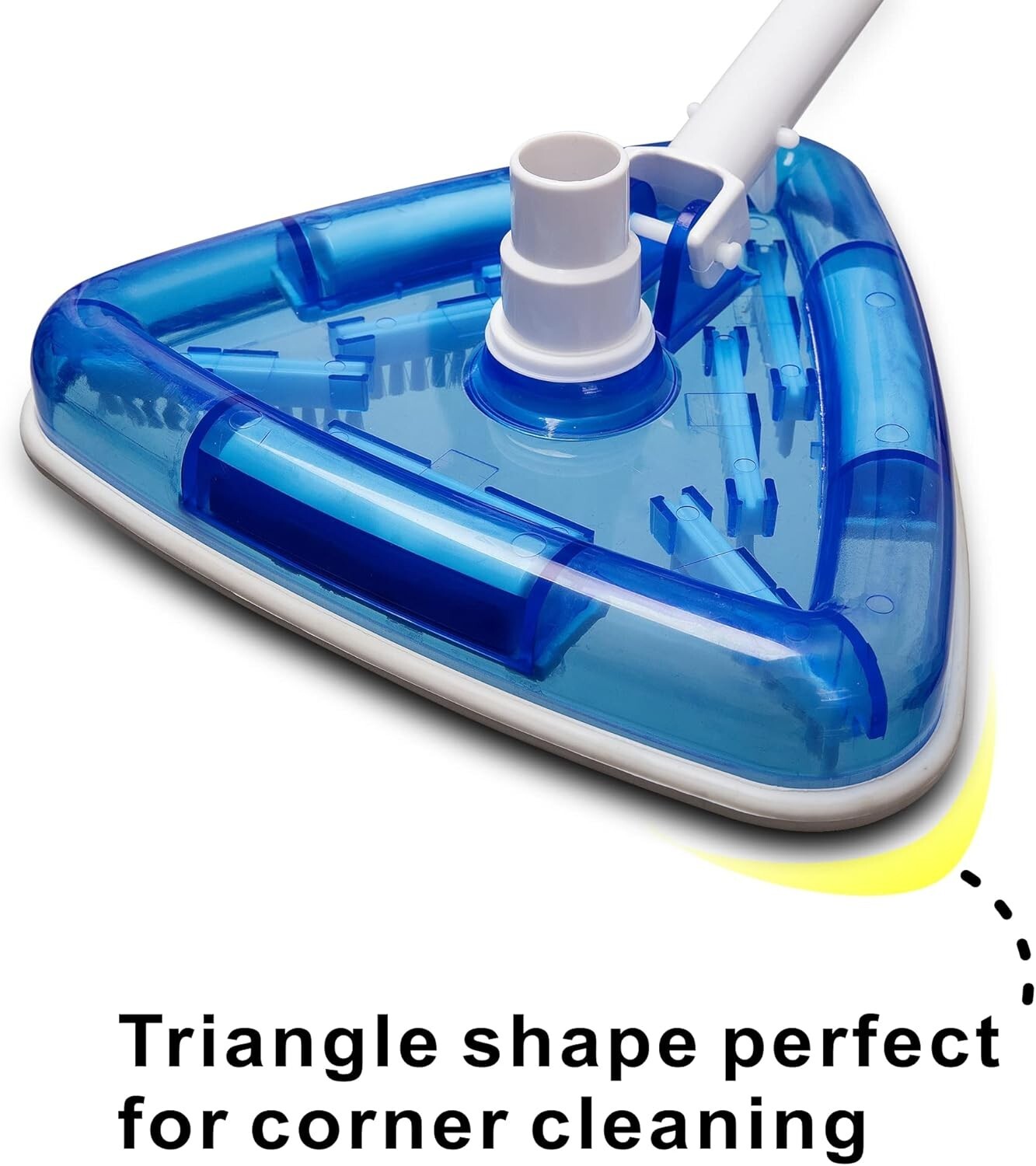 New Vacum Head Bottom Brush, Triangular Weighted Transparent w/ Swivel Connect