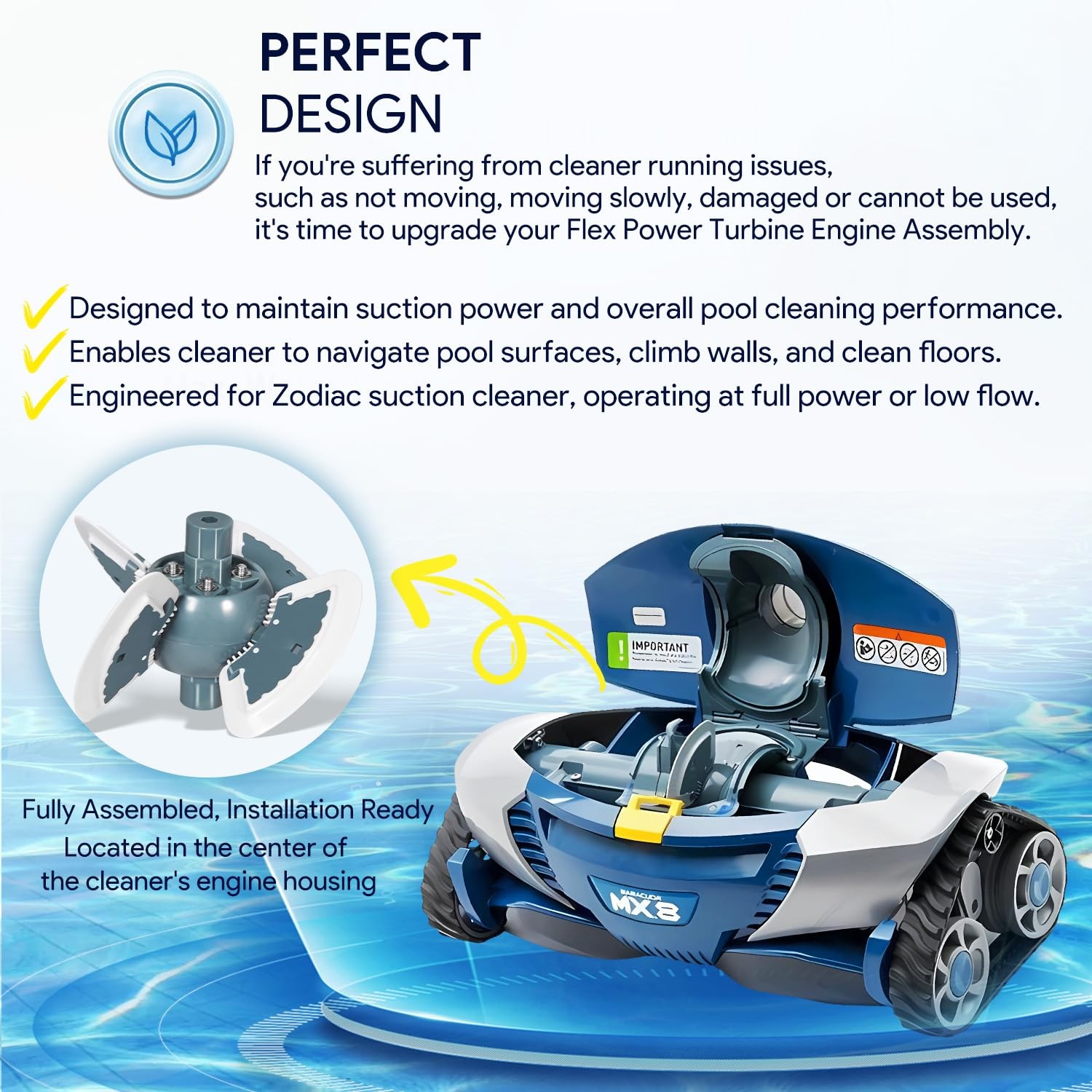 R0524900 Engine Assembly for Zodiac MX8 MX8EL Elite Automatic Suction Side Pool