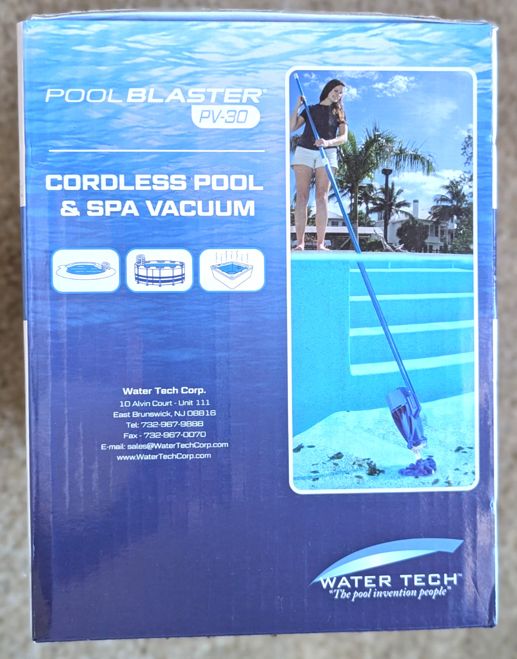 Pool Blaster PV-30 Cordless Pool & Spa Vacuum Cleaner, 60 Minute Runtime