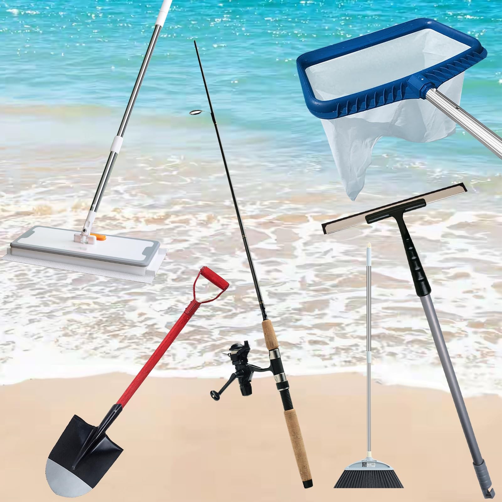 Pool Brush Clips Stainless Steel V Shape 3Pcs Pole Attachment Swimming Spa