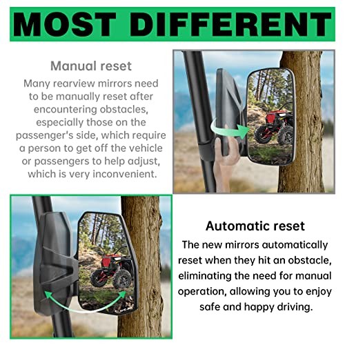 UTV Side Mirrors,You No Longer Need to Adjust by Hand,Innovative Automatic