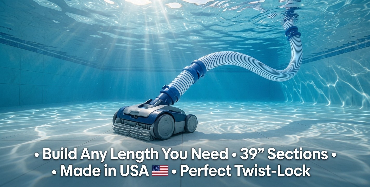 5 hoses pack 39&Prime; Pool Cleaner Lock Vacuum Hose For Zodiac Mx6 Mx8 Pool Systems