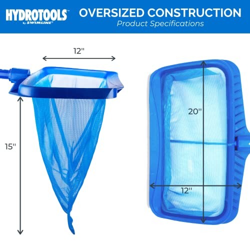 Swimline Professional Heavy Duty Deep-Bag Pool Rake, Blue