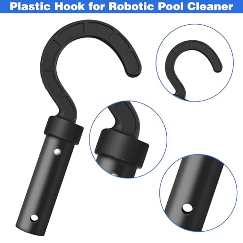 HINGTAI Pool Retriever Hook for Robotic Pool Cleaner Accessories Plastic, Black
