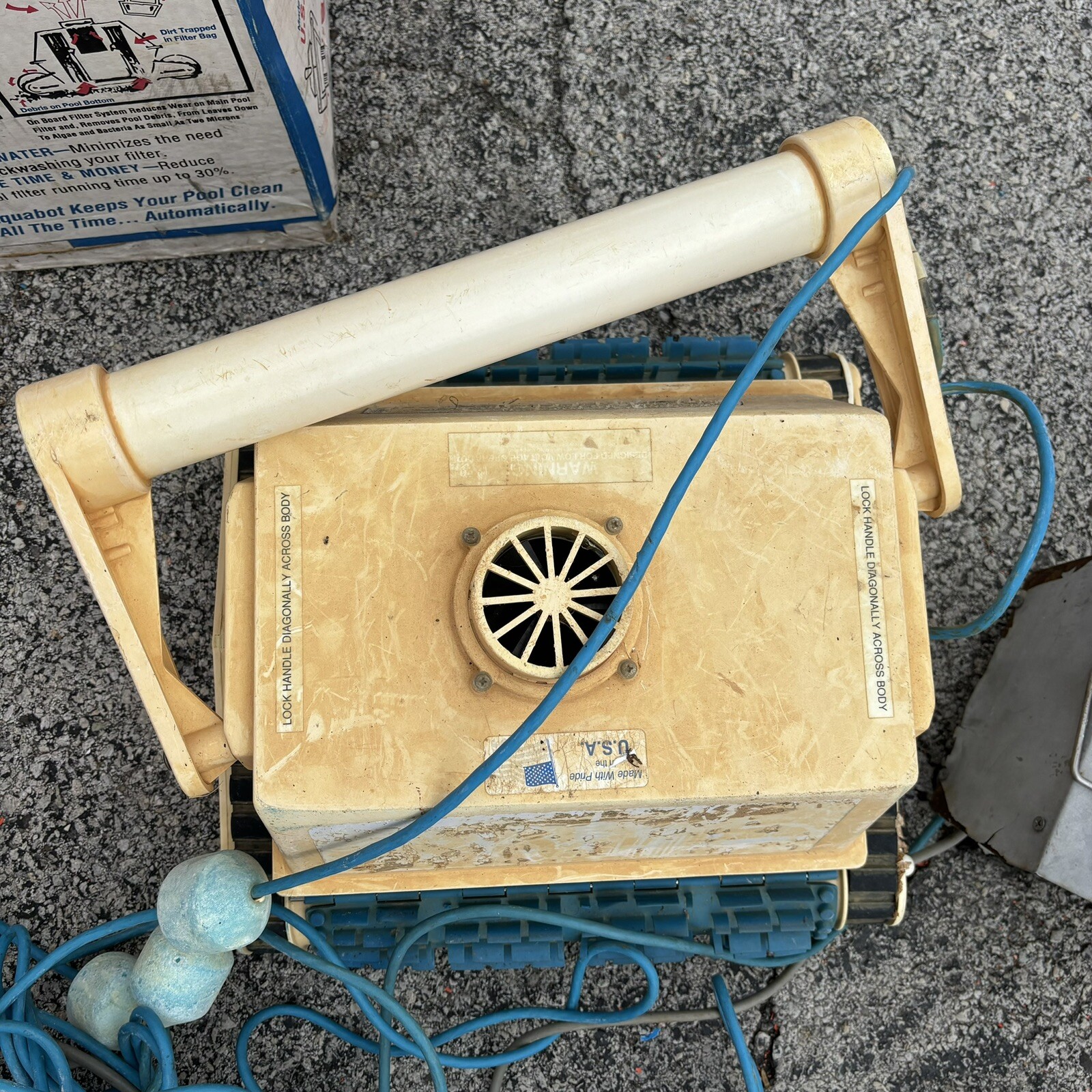 AquaBot Aqua Classic Turbo Pool Cleaner – Working Unit W Power Supply + Hose +