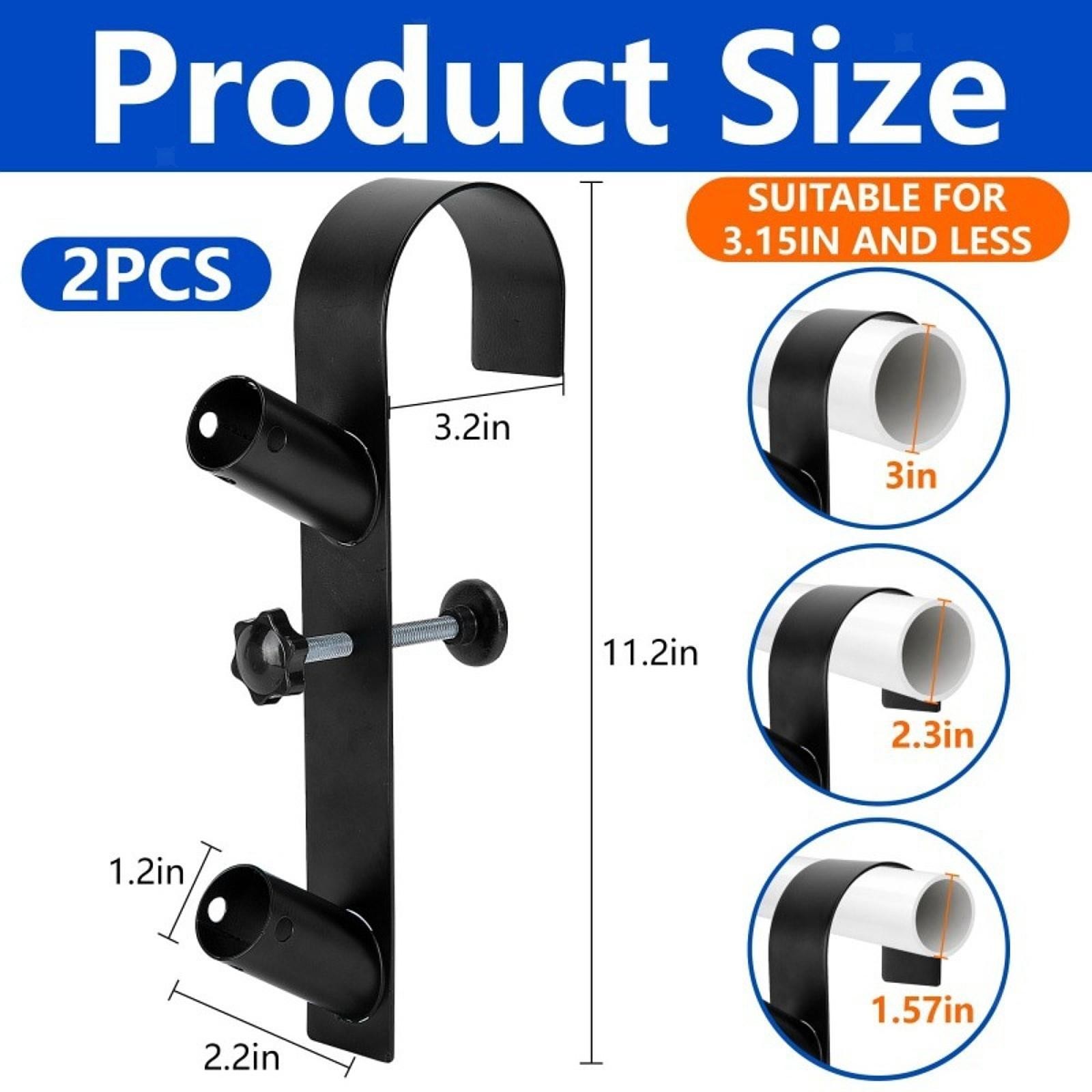 Swimming Pool Pole Hanger Adjustable Lightweight Compact Portable Metal Tool