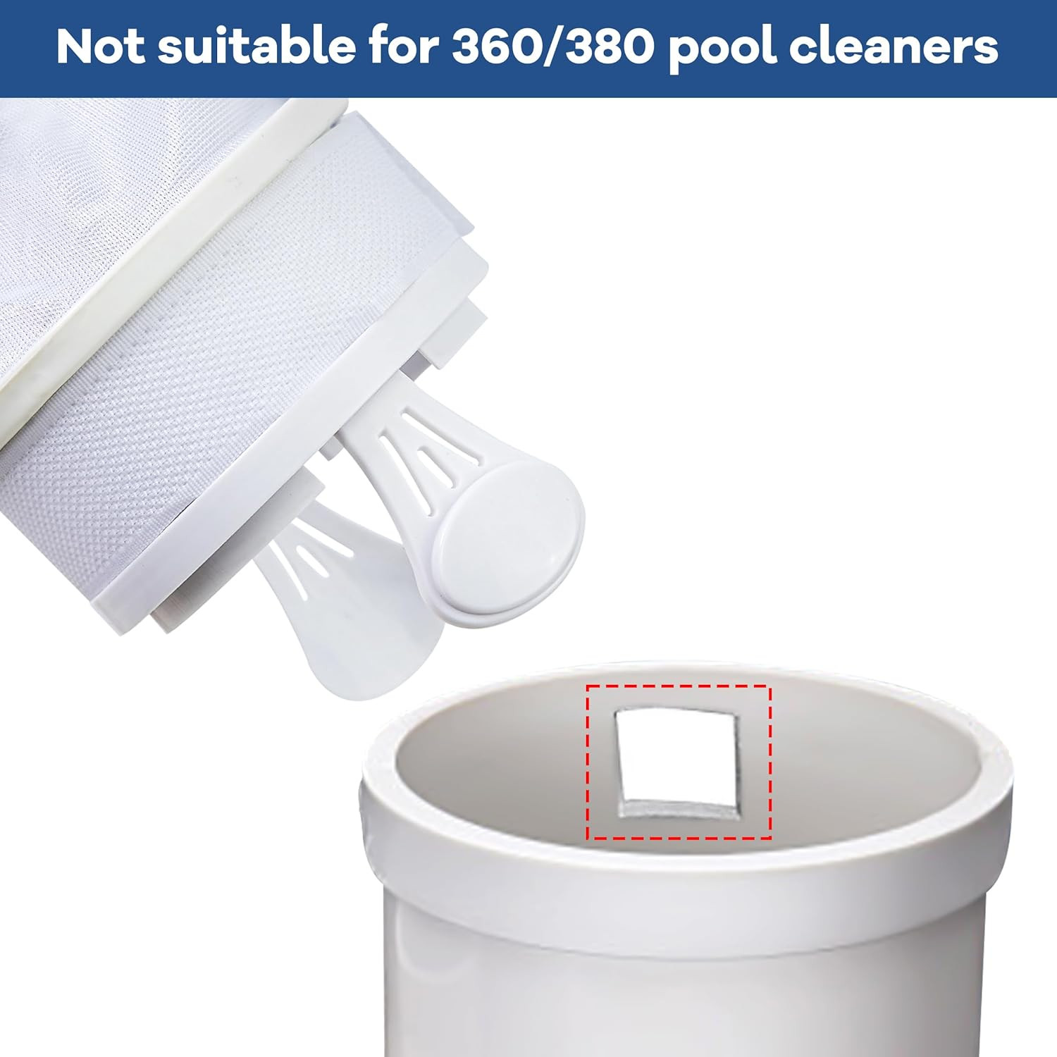 Pool Cleaner Bags, 4 Pack Pool Sweep Bag, Nylon Mesh Pool Vacuum Bag Replacement