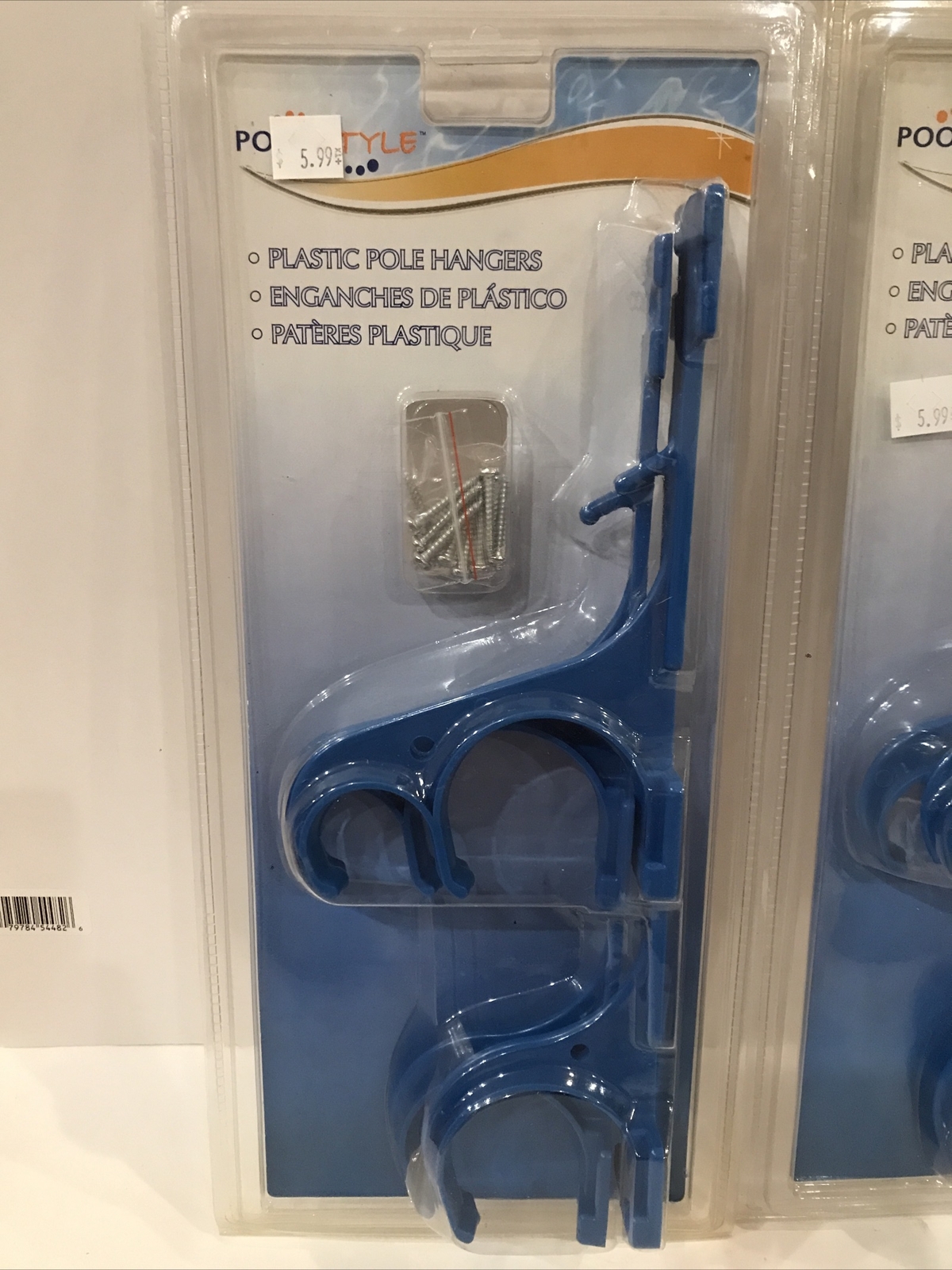 (2)Swimming Pool Combo Holder Pole &Vacuum Hose Set Net Brush Vacuum Hose Hanger