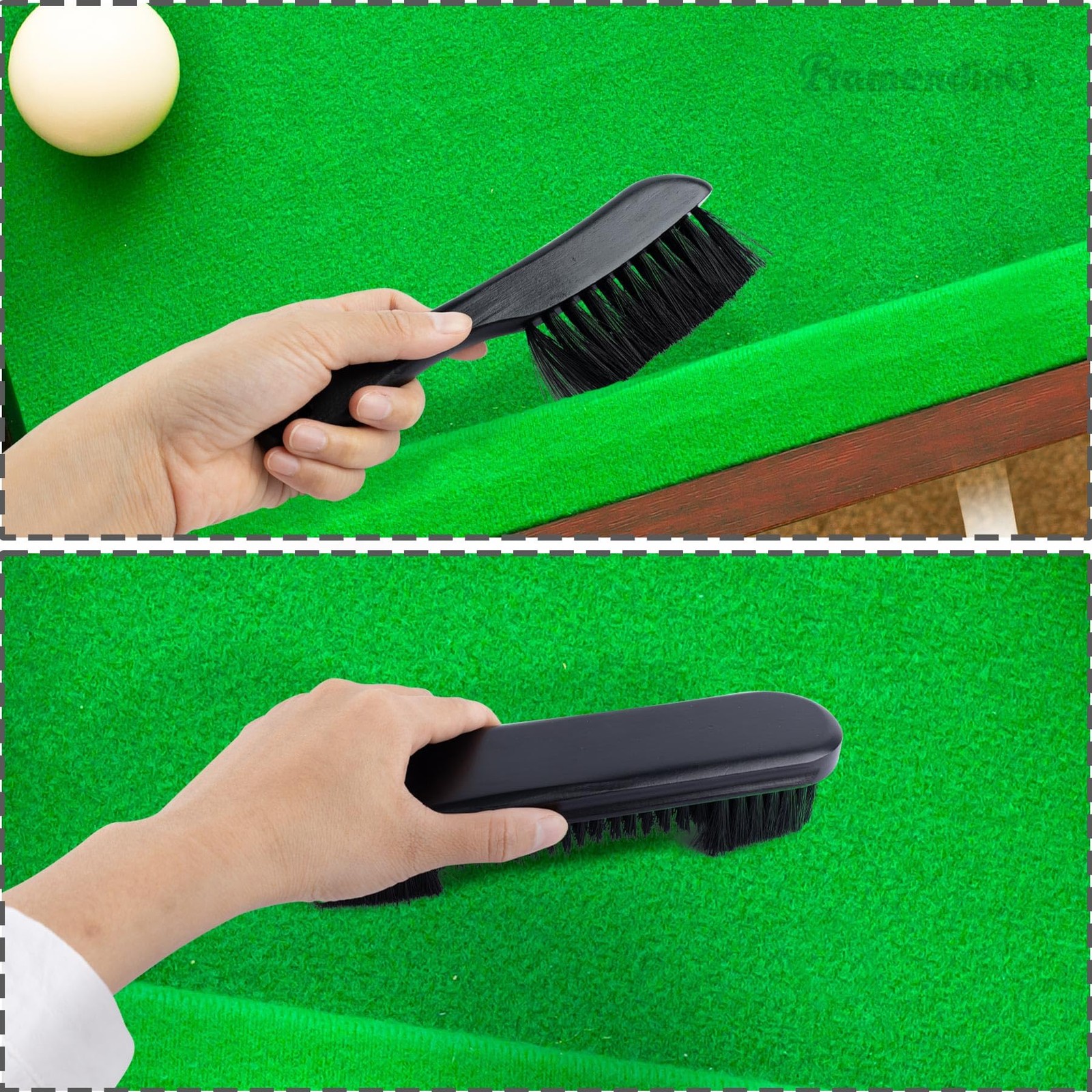 Wooden Billiards Pool Table and Rail Brush Set Wood Billiard Cleaner Cleanin…
