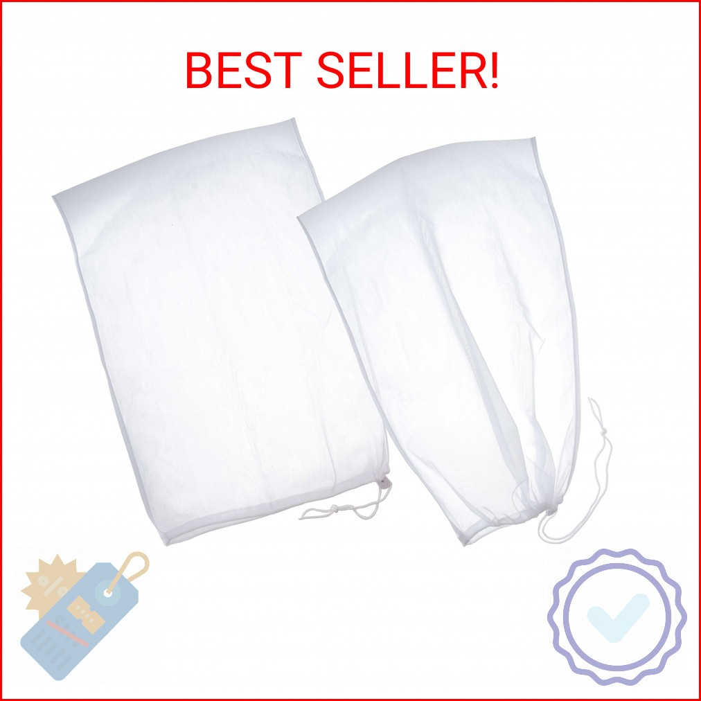 U.S. Pool Supply Fine Mesh Filter Bags for Leaf Vacuum Pool Cleaners, 2 Pack – L