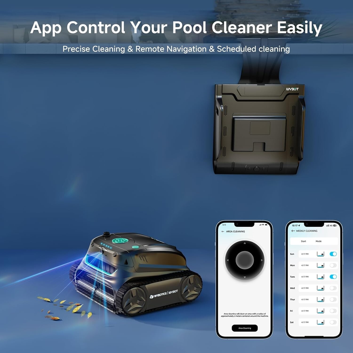 WYBOT S2 Solar Vision Robotic Pool Vacuum Cleaner for Inground Pools