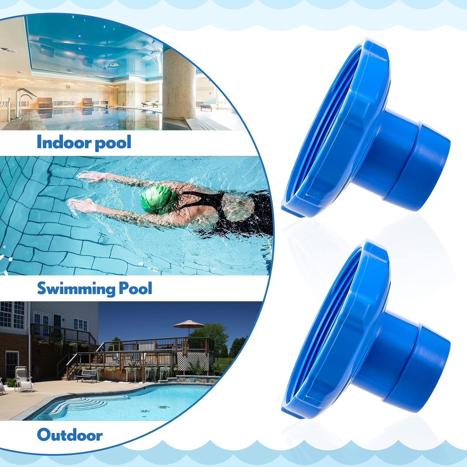 2 Pcs Pool Vacuum Hose Adapter Above Ground Pool Skimmer Vacuum Hose Connecto…
