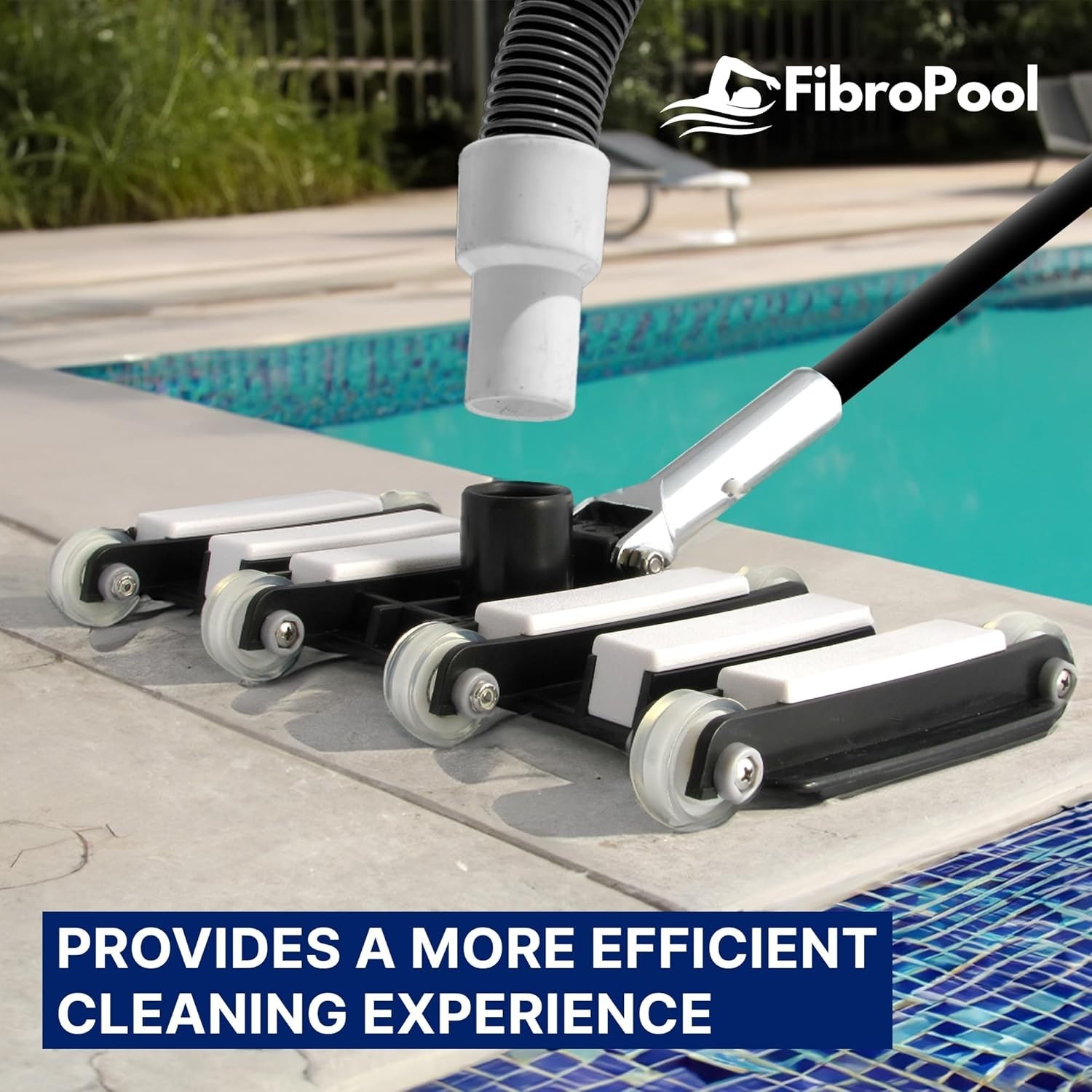 Professional-Grade Flexible Pool Vacuum Head – Extra-Wide, Weighted Design fo…
