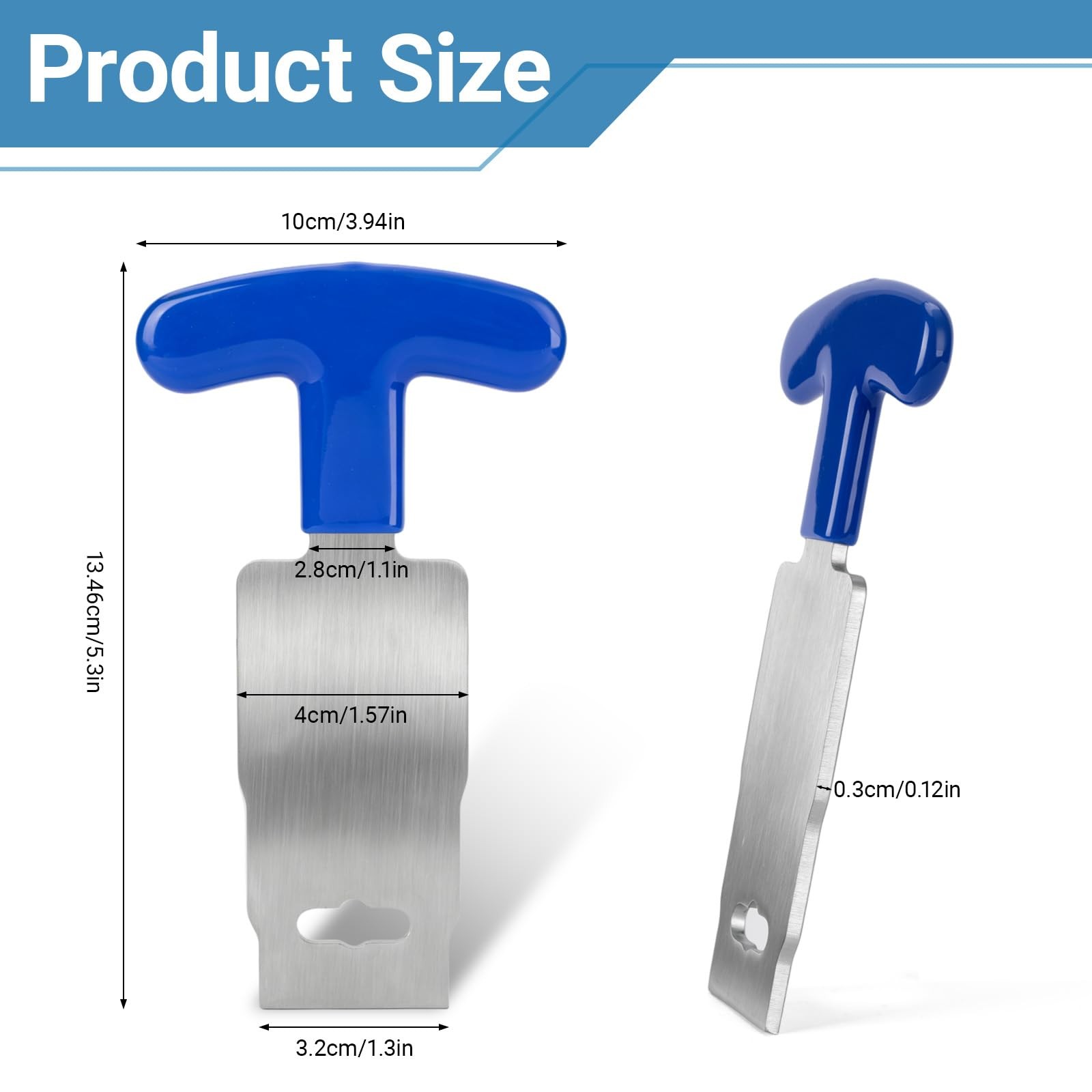 DAOLONG Pool Plug Removal Tool with Handle Grip, Upgraded Metal Eyeball blue