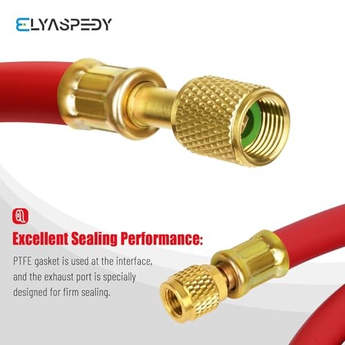Upgrade Version 3/8&Prime; Diameter HVAC Vacuum Hose,1/4&Prime; to 3/8&Prime; Red 3/8&Prime; to 1/4&Prime;